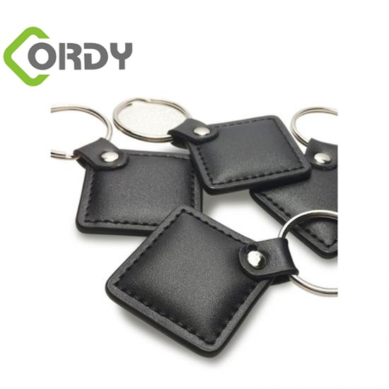 Porta-chaves de couro RFID passivo de PU